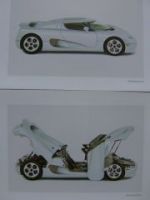 Koenigsegg  CC V8S Schweden Prospekt Englisch Blätter NEU