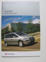 Vauxhall Zafira 2002 Models Prospekt NEU