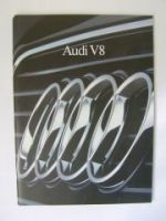 Audi V8 Prospektmappe 1990 +Preisliste+Farben/Polster