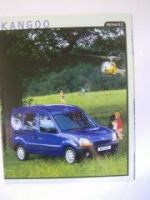 Renault Kangoo Prospekt Juli 1999 +Preisliste September 1999