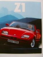 BMW Z1 Großformat Prospekt 1/1989 Rarität