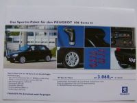 Peugeot Sportiv-Paket 106 Serie 2 Prospekt NEU