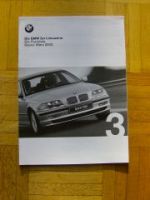 BMW Preisliste 3er Limousine 316i-328i+320d+330d E46 2000