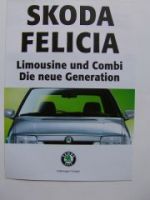 Skoda Felicia Limousine & Combi Prospekt Neue Generation 8/1996