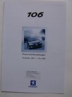 Peugeot 106 5/2000 Preisliste