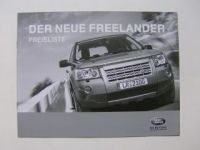 Land Rover der neue Freelander Preisliste 2007 NEU