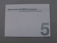 BMW 5er Limousine E60 Individual Interieurpaket Prospekt