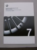 BMW Sonderausstattungen Prospekt 7er E38 Limousine 1999